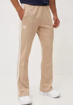 adidas Originals pantaloni 70s barbati, culoarea bej, neted, IX5221 imagine
