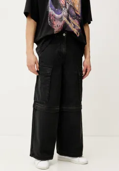 adidas Originals pantaloni de bumbac CARGO PANTS barbati, culoarea negru, cu fason cargo, JY6293 imagine