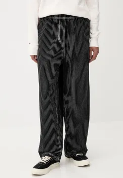 adidas Originals pantaloni de bumbac culoarea negru, drept, JW0180 imagine