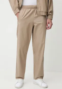 adidas Originals pantaloni de bumbac Firebird Pants culoarea verde, drept, KC0689 imagine