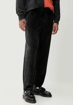 adidas Originals pantaloni de catifea Sst Tp culoarea negru, cu imprimeu, JW8377 imagine