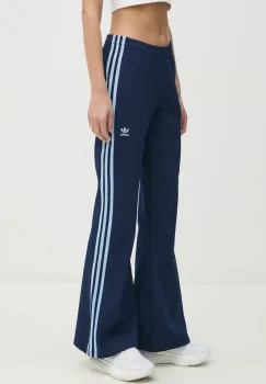 adidas Originals pantaloni de trening 3- Stripes Flared culoarea albastru marin, modelator, JC5787 imagine