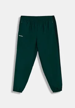 adidas Originals pantaloni de trening Brushed WVN culoarea verde, cu imprimeu, JX3079 imagine