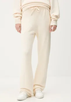 adidas Originals pantaloni de trening cu amestec de lana Knitted Pants culoarea bej, uni, KF2536 imagine