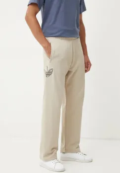 adidas Originals pantaloni de trening culoarea bej, cu imprimeu, JJ1509 imagine