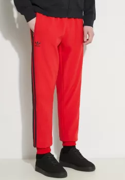 adidas Originals pantaloni de trening culoarea rosu, cu imprimeu imagine
