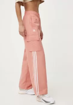 adidas Originals pantaloni de trening culoarea roz, cu imprimeu, IZ0715 imagine