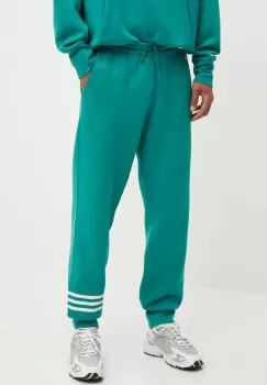 adidas Originals pantaloni de trening culoarea turcoaz, neted, JF9151 imagine