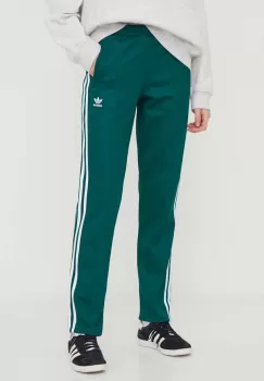 adidas Originals pantaloni de trening culoarea verde, cu imprimeu imagine