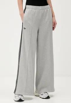 adidas Originals pantaloni de trening din bumbac 3-Stripes culoarea gri, cu imprimeu, JV7476 imagine