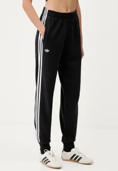 adidas Originals pantaloni de trening din bumbac 3-Stripes culoarea negru, cu imprimeu, JV7458 imagine