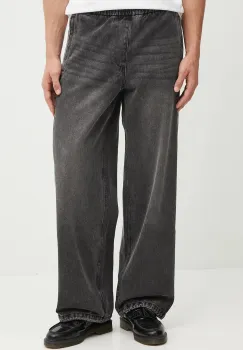 adidas Originals pantaloni de trening din bumbac Adilenium Denim culoarea negru, uni, KF8543 imagine