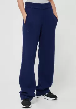 adidas Originals pantaloni de trening din bumbac culoarea albastru marin, neted imagine