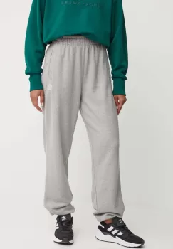 adidas Originals pantaloni de trening din bumbac culoarea gri, melanj, IY4988 imagine