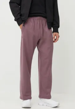 adidas Originals pantaloni de trening din bumbac culoarea roz, neted, IY2235 imagine