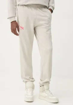adidas Originals pantaloni de trening din bumbac Wabash culoarea bej, cu imprimeu, JD0672 imagine