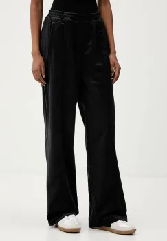 adidas Originals pantaloni de trening din velur Velvet Tp culoarea negru, uni, JV7508 imagine