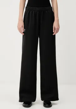 adidas Originals pantaloni de trening Essentials Wide Leg Fleece culoarea negru, uni, JX5251 imagine