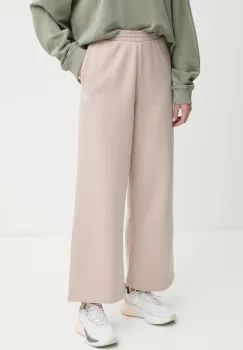 adidas Originals pantaloni de trening Femme Galore Wideleg Fleece Pants culoarea bej, uni, JN3029 imagine