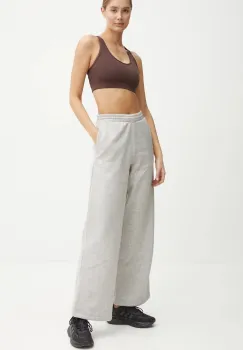 adidas Originals pantaloni de trening Femme Galore Wideleg Fleece Pants culoarea gri, melanj, JN3028 imagine