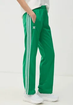 adidas Originals pantaloni de trening Firebird femei, culoarea verde, cu imprimeu, JC8283 imagine