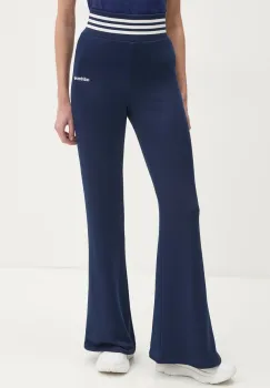 adidas Originals pantaloni de trening FLARED PANTS culoarea bleumarin, cu imprimeu, JC7688 imagine