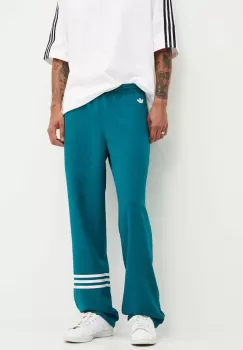 adidas Originals pantaloni de trening Neuclassics culoarea turcoaz, cu imprimeu, JF9160 imagine