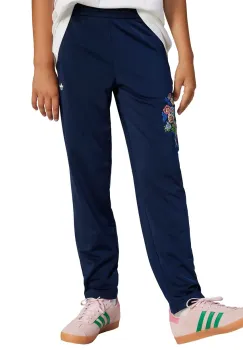 adidas Originals pantaloni de trening pentru copii culoarea albastru marin, cu imprimeu, JC8900 imagine