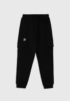 adidas Originals pantaloni de trening pentru copii FLEECE CARGO P culoarea negru, neted, IW3502 imagine