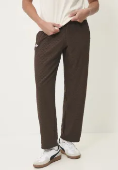 adidas Originals pantaloni de trening Q12 MONOGRAM TR culoarea maro, neted, JP4428 imagine
