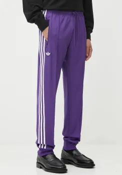 adidas Originals pantaloni de trening REAL ICON TP culoarea violet, cu imprimeu, JF2579 imagine