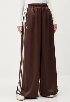 adidas Originals pantaloni de trening Satin Tp Wl culoarea maro, cu imprimeu, KD2541 imagine