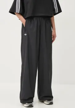 adidas Originals pantaloni de trening WOVEN TP femei, culoarea negru, cu imprimeu, JX9206 imagine