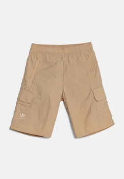 adidas Originals pantaloni scurti copii CARGO SHORTS culoarea bej, talie reglabila, IX7598 imagine