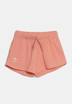 adidas Originals pantaloni scurti copii culoarea portocaliu, cu imprimeu, talie reglabila, JC8434 imagine