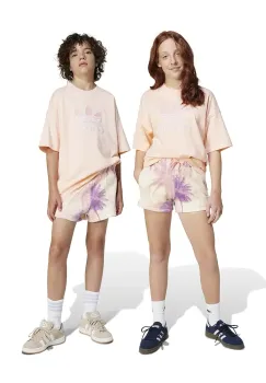 adidas Originals pantaloni scurti copii culoarea violet, cu imprimeu, talie reglabila, JD2944 imagine