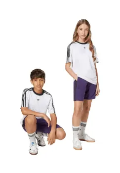 adidas Originals pantaloni scurti copii culoarea violet, cu imprimeu, talie reglabila, JV8633 imagine