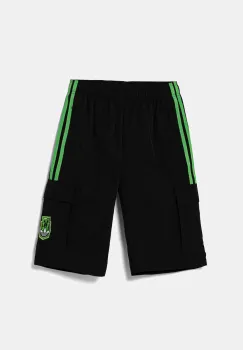 adidas Originals pantaloni scurti copii MINECRAFT culoarea negru, cu imprimeu, talie reglabila, KD9832 imagine
