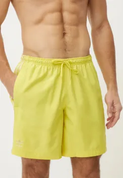 adidas Originals pantaloni scurti de baie Adicolor culoarea galben, JD0962 imagine