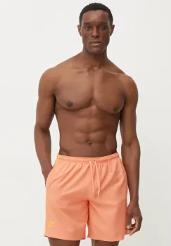 adidas Originals pantaloni scurti de baie Adicolor culoarea portocaliu, JG3704 imagine