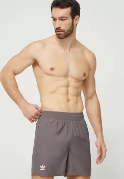 adidas Originals pantaloni scurti de baie culoarea gri imagine