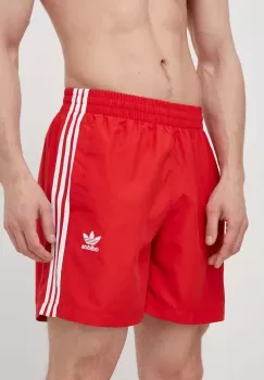 adidas Originals pantaloni scurti de baie culoarea rosu imagine