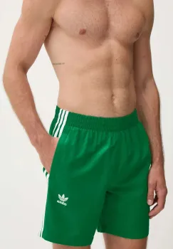 adidas Originals pantaloni scurti de baie culoarea verde, IY1552 imagine