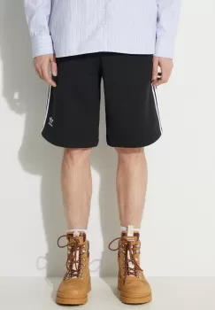adidas Originals pantaloni scurti din bumbac Adicolor 3-Stripes culoarea negru, IU2337 imagine
