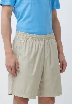 adidas Originals pantaloni scurti din bumbac culoarea bej, IS1733 imagine