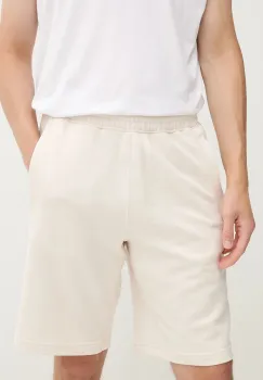 adidas Originals pantaloni scurti din bumbac Essentials culoarea bej, JW3561 imagine
