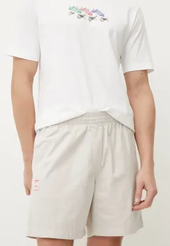 adidas Originals pantaloni scurti din bumbac Wabash barbati, culoarea bej, JD0674 imagine