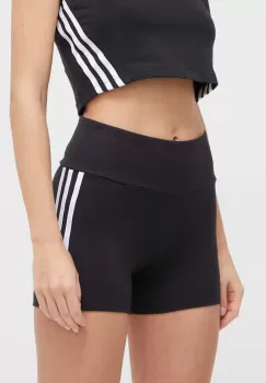 adidas Originals pantaloni scurti femei, culoarea negru, modelator, high waist imagine