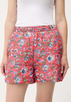 adidas Originals pantaloni scurti Liberty culoarea roz, cu imprimeu, high waist, JW5196 imagine