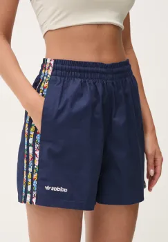 adidas Originals pantaloni scurti Liberty femei, culoarea albastru marin, modelator, high waist, JC7777 imagine